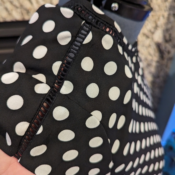 Black and white polka dot blouse - L - Picture 7 of 7
